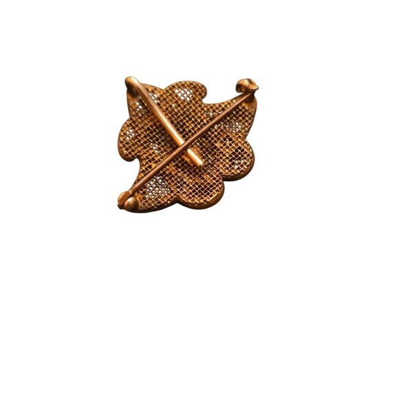 Antique Chatelaine Gold Filled Brooch/Holder With Mesh (A8179) - Picture 3 of 3